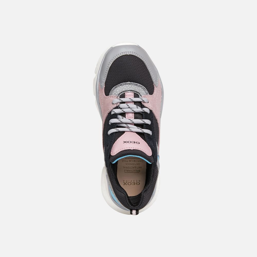 Geox Sneakers Grey/Pink Lunare - Geox Girls Shoes - EKMLVJ780